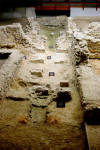 Bathroom suite - foreground to back: frigidarium, tepidarium, caldarium, furnace